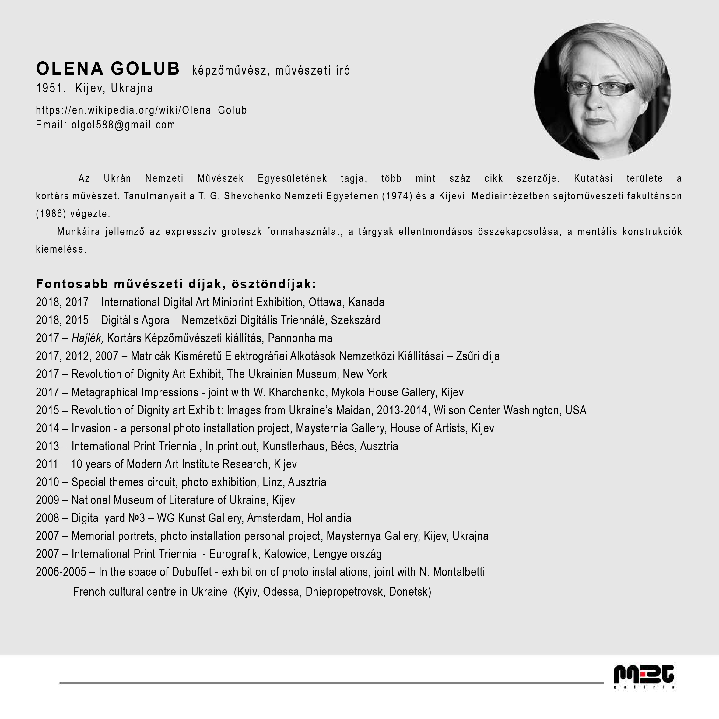 Meghívó Olena Golub 3