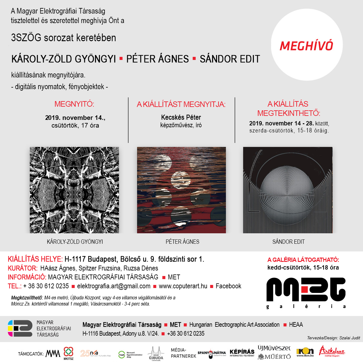 Meghivo MET Gal Karoly Z Peter Sandor ííe2135 2019 1011
