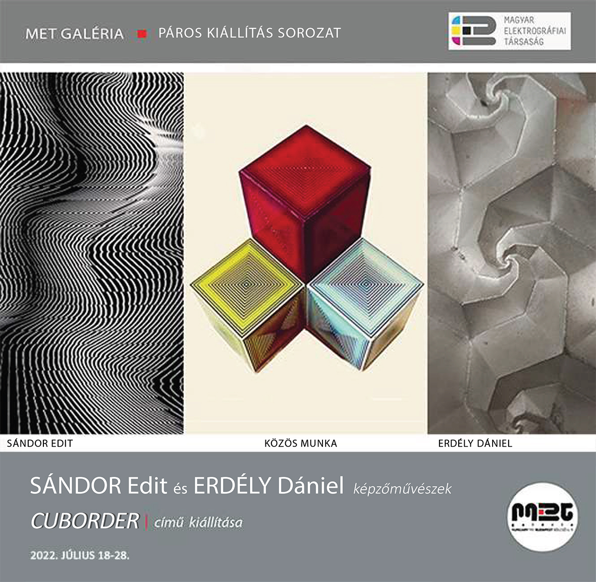 Meghívo MET Galeria Cuborder Sándor Edit Erdély Dániel 1