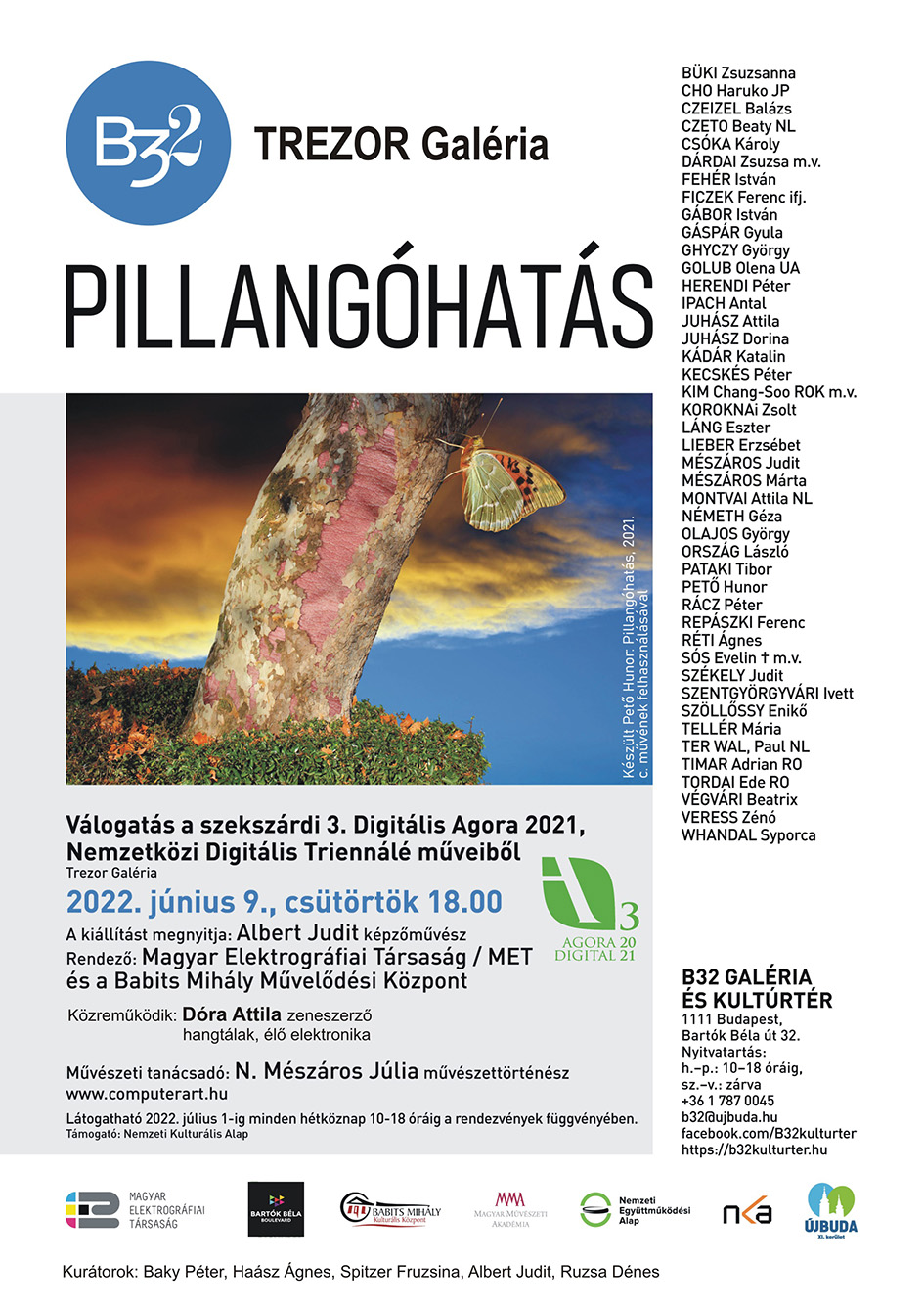 Meghivo Pillangohatas B32 TREZOR Gal 2022 junius 9