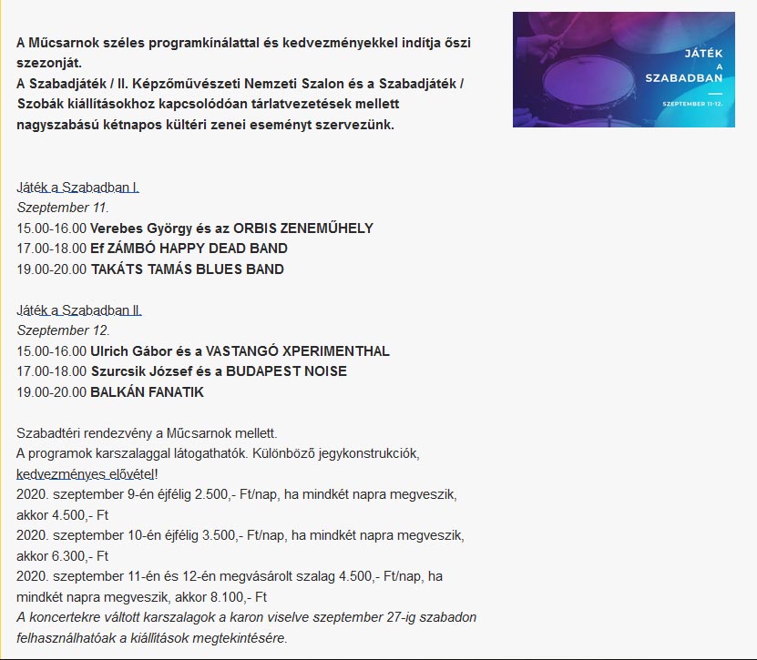 Játék a szabadban ajánló