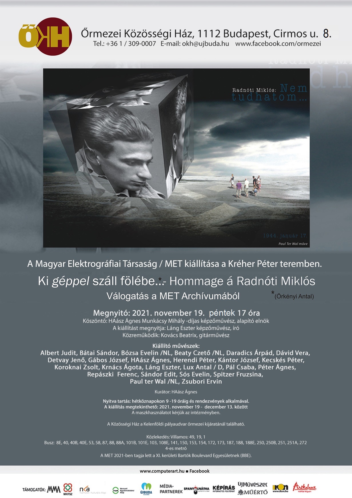 Meghívo Plakat A4 Radnoti kiallitas Ormezei K Haz