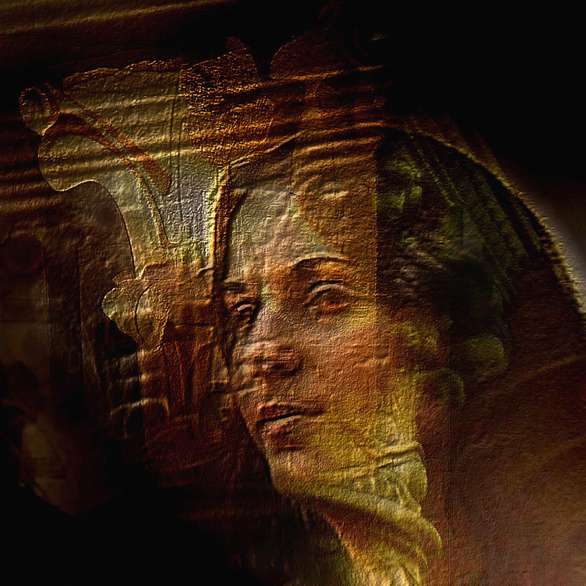 Koppány Attila Árpádházi Szent Erzsébet elektrográfia vászon 50x50